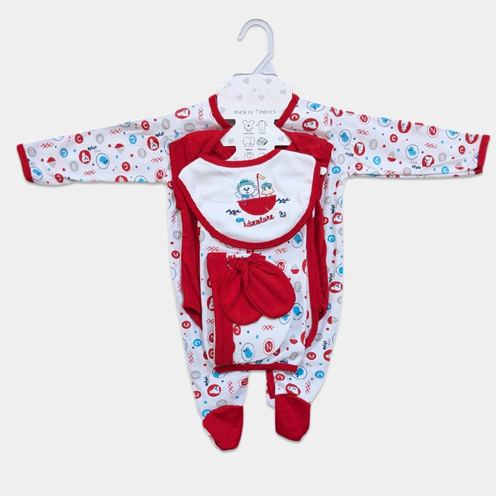 Unisex Newborn 7 Pcs Set - Adventure