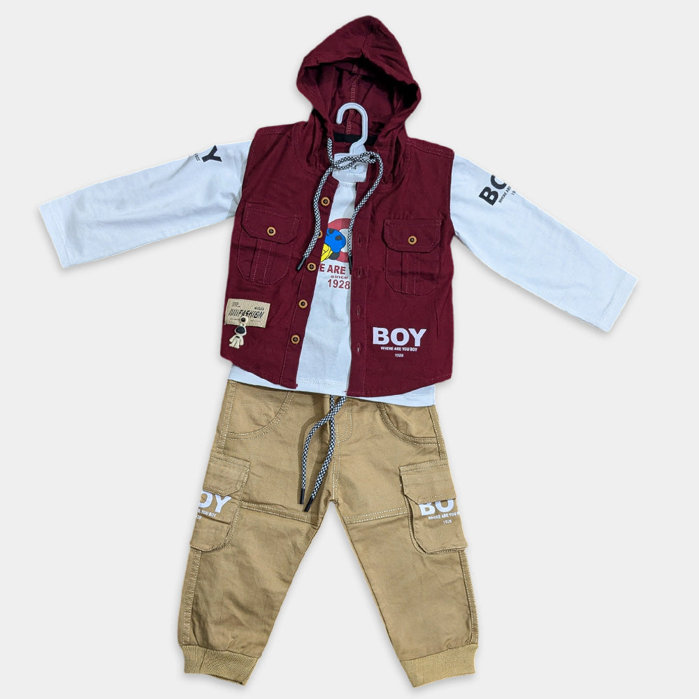 Boys 3 Pcs Party Wear - Boy