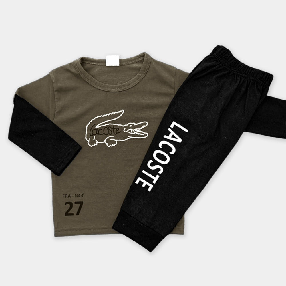 Boys Full sleeves Shirt with Black trousers - Lacoste 🐊