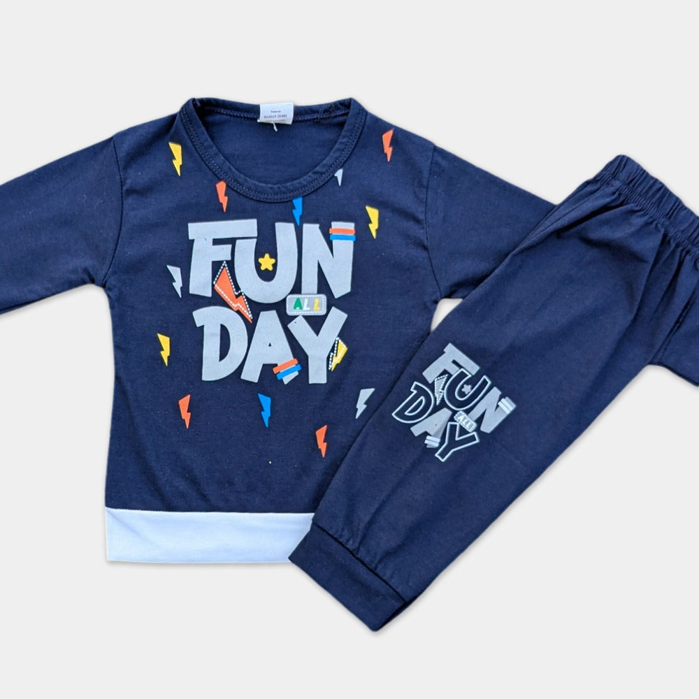 Boys Full sleeves Shirt with Trousers- Fun Day ⚡