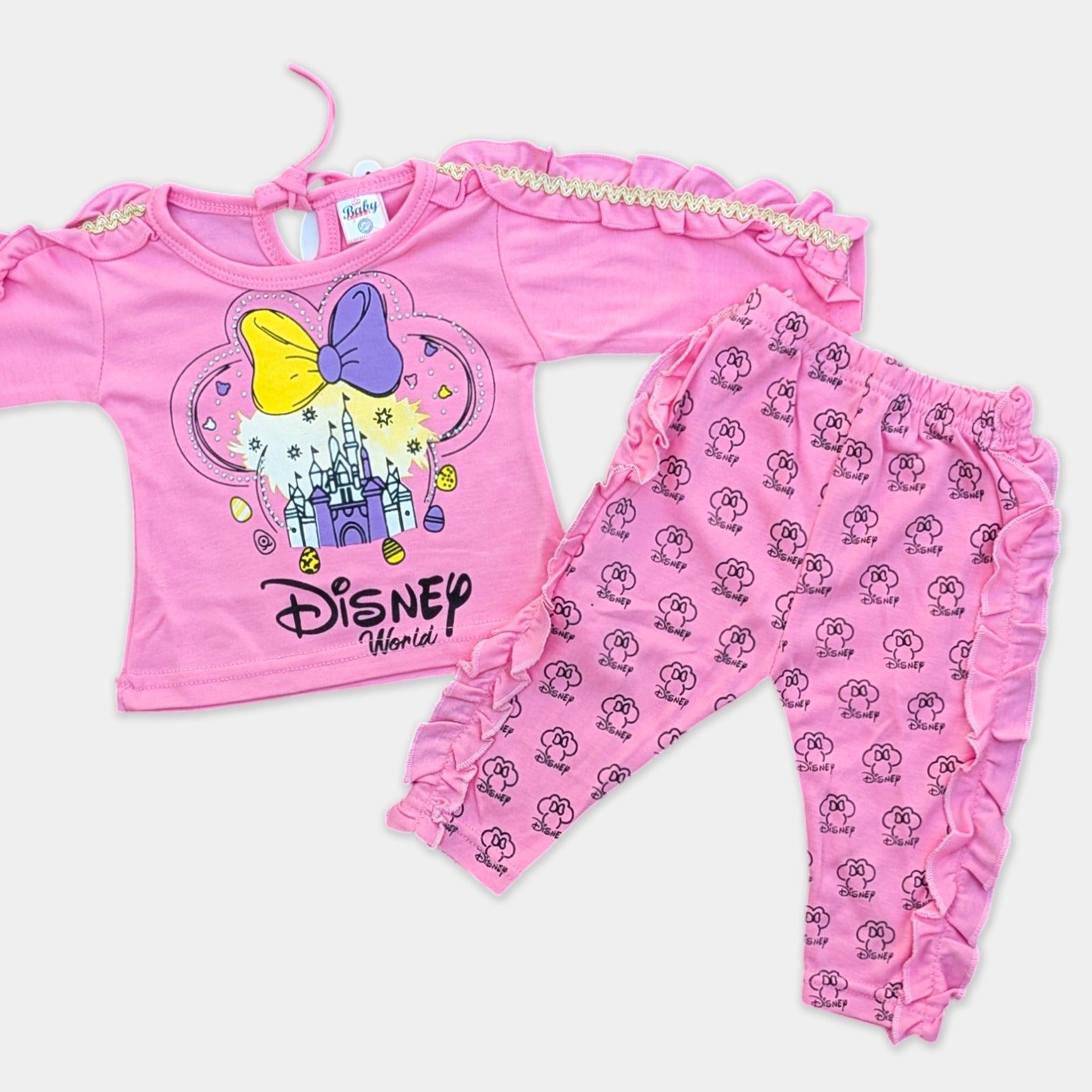 Girls Frilled Shirt with Frilled Trousers- Disney World 🏰