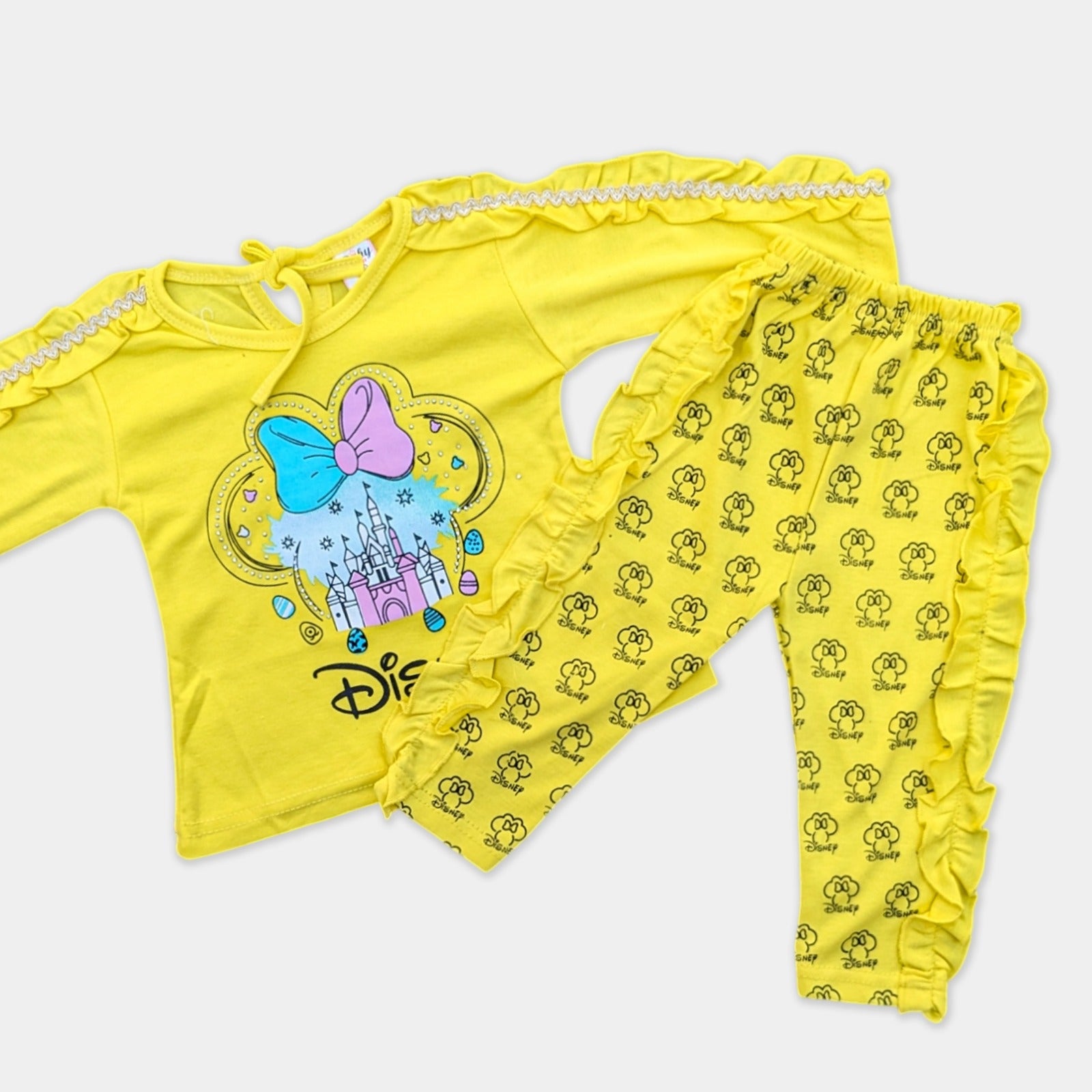 Girls Frilled Shirt with Frilled Trousers- Disney World 🏰