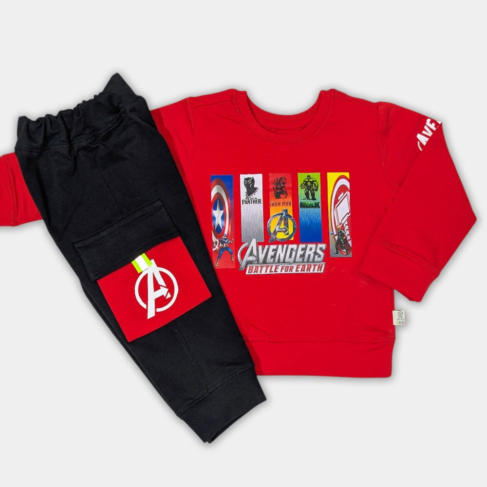 Boys Red Premium Suit - Avengers