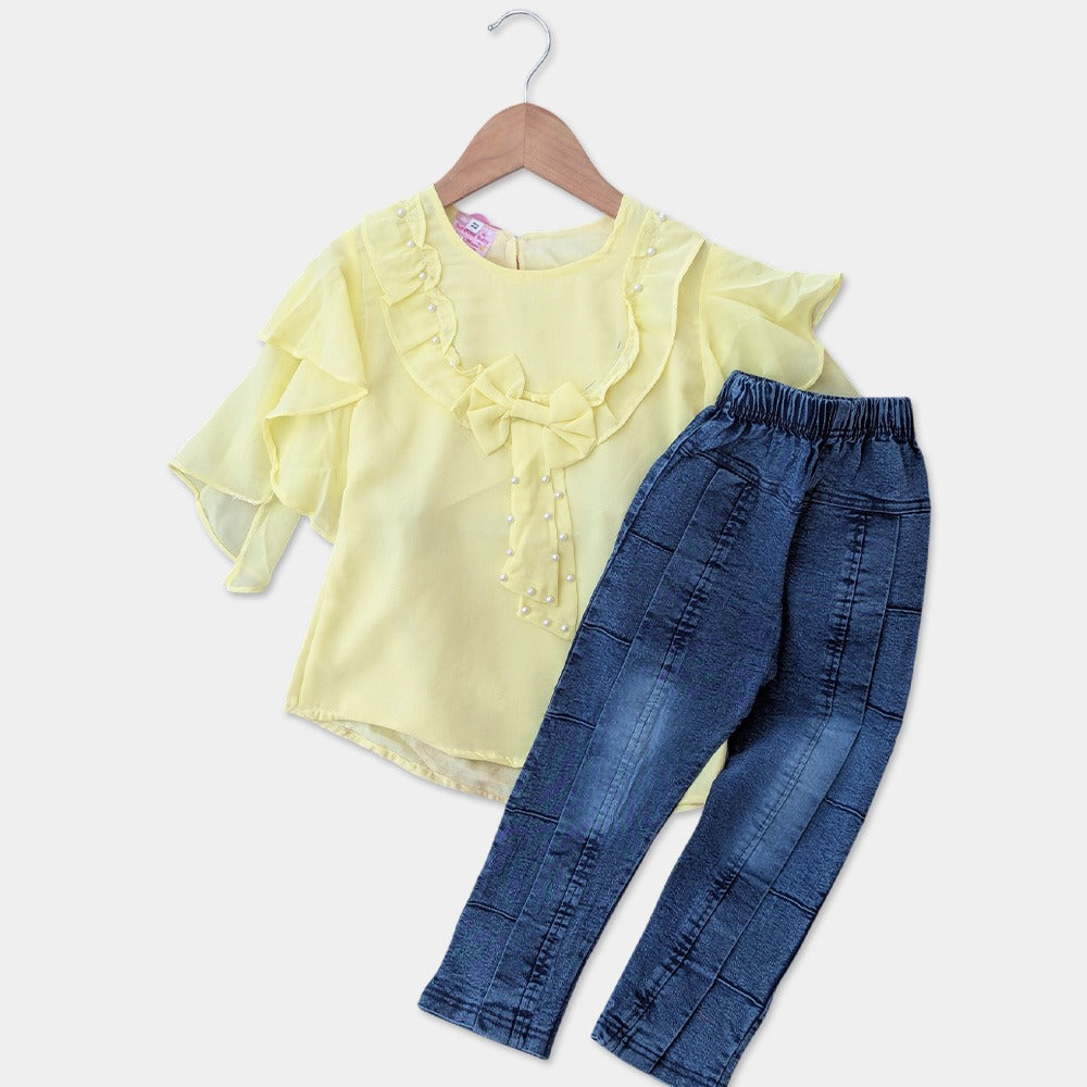 Bow Frock with Denim