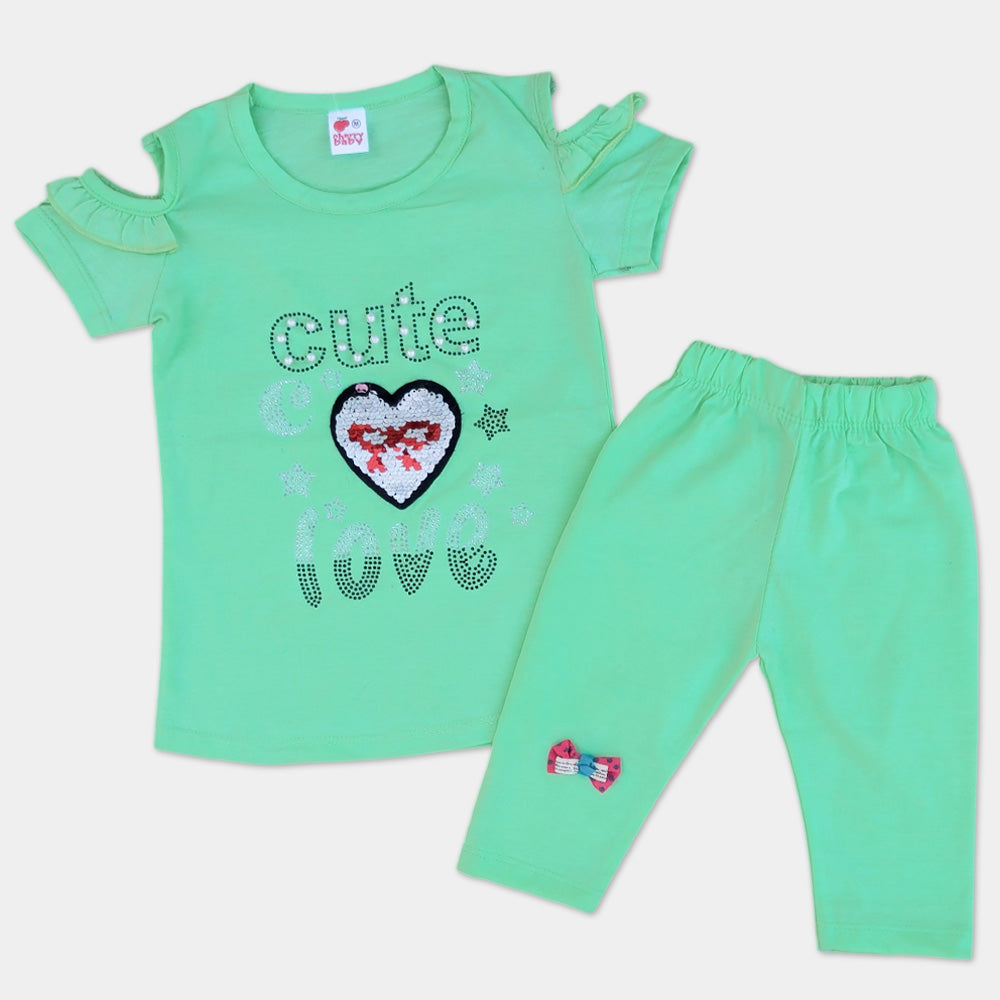 Girls Summer Suit - Cute Love