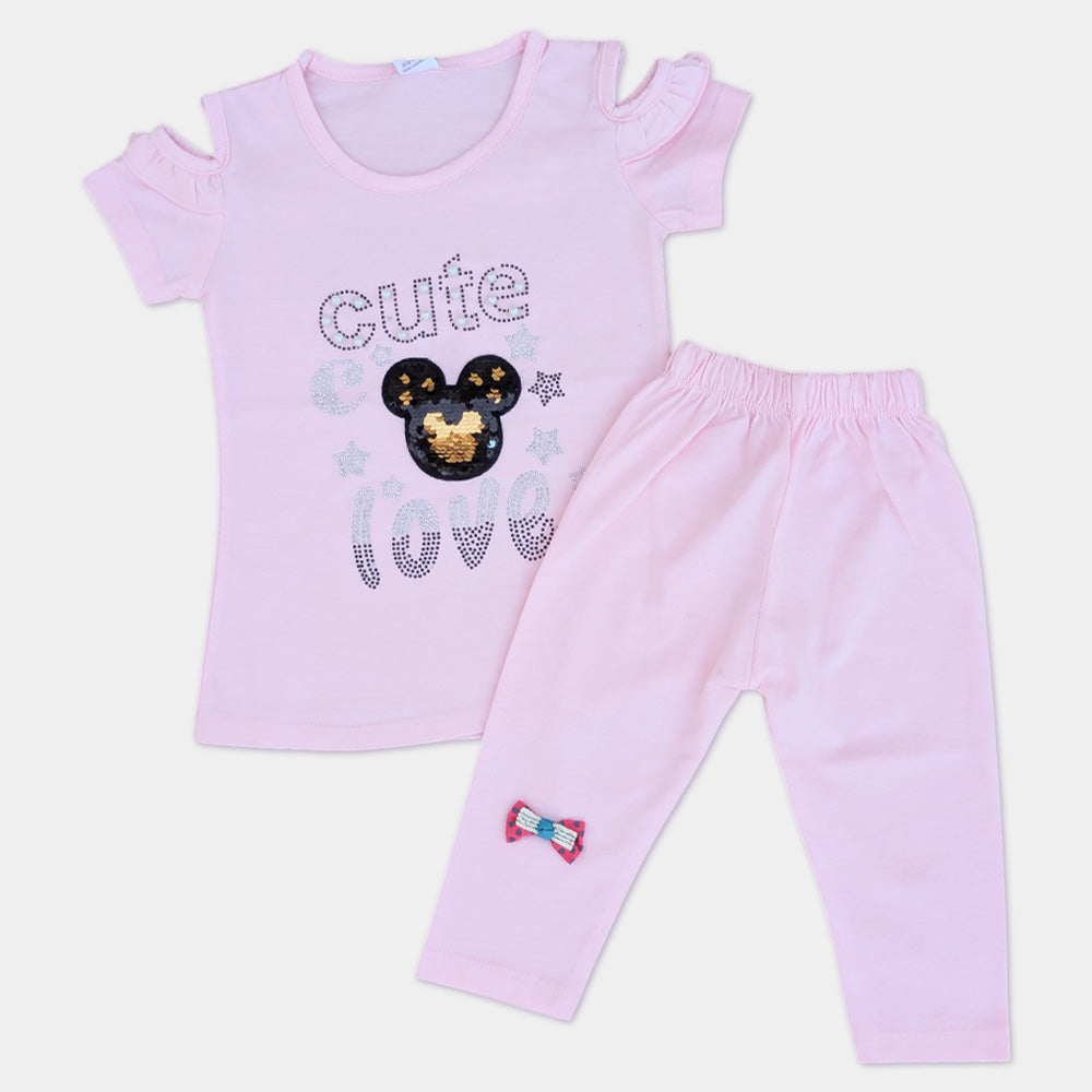 Girls Summer Suit - Cute Love