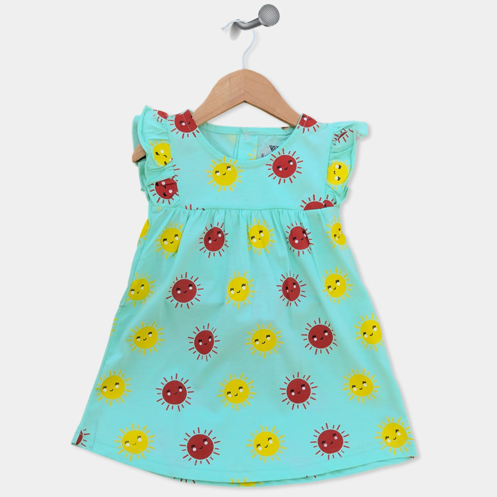 Sleeveless Long Printed Top - Sun