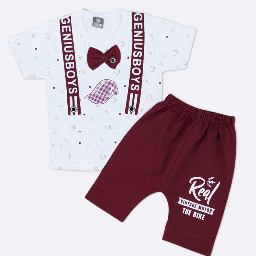 T Shirt with Short - Genius Boys
